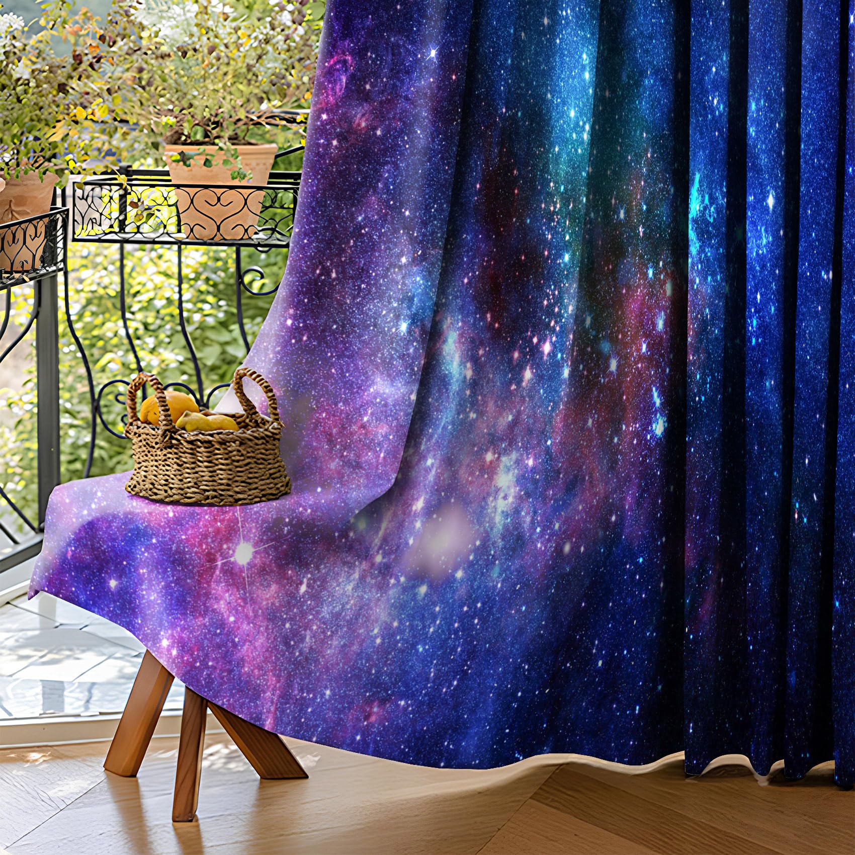 145x225cm Tende oscuranti Galassia Nebulosa per camera da letto per ragazzi e ragazze Cielo stellato Universo Spazio Tende per finestre Isolamento termico per soggiorno con occhielli