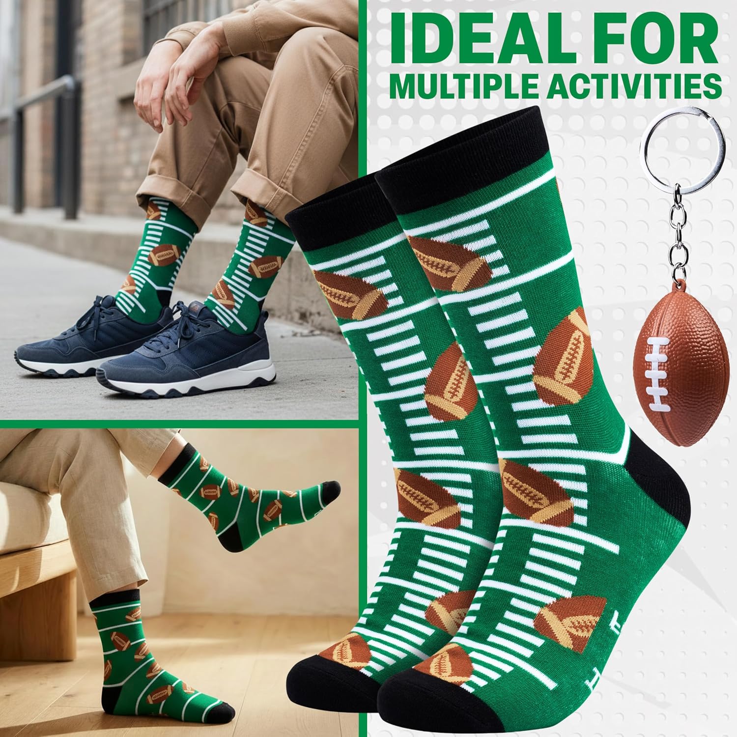 Get Trend Socks Keychain Basketball Football