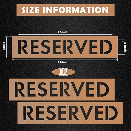 Miniatura 2 de Qilery 2 plantillas de marcado de pavimento de 4 pulgadas, reutilizables, plegables, de cartón, para pintura, para estacionamientos, bordillos, para