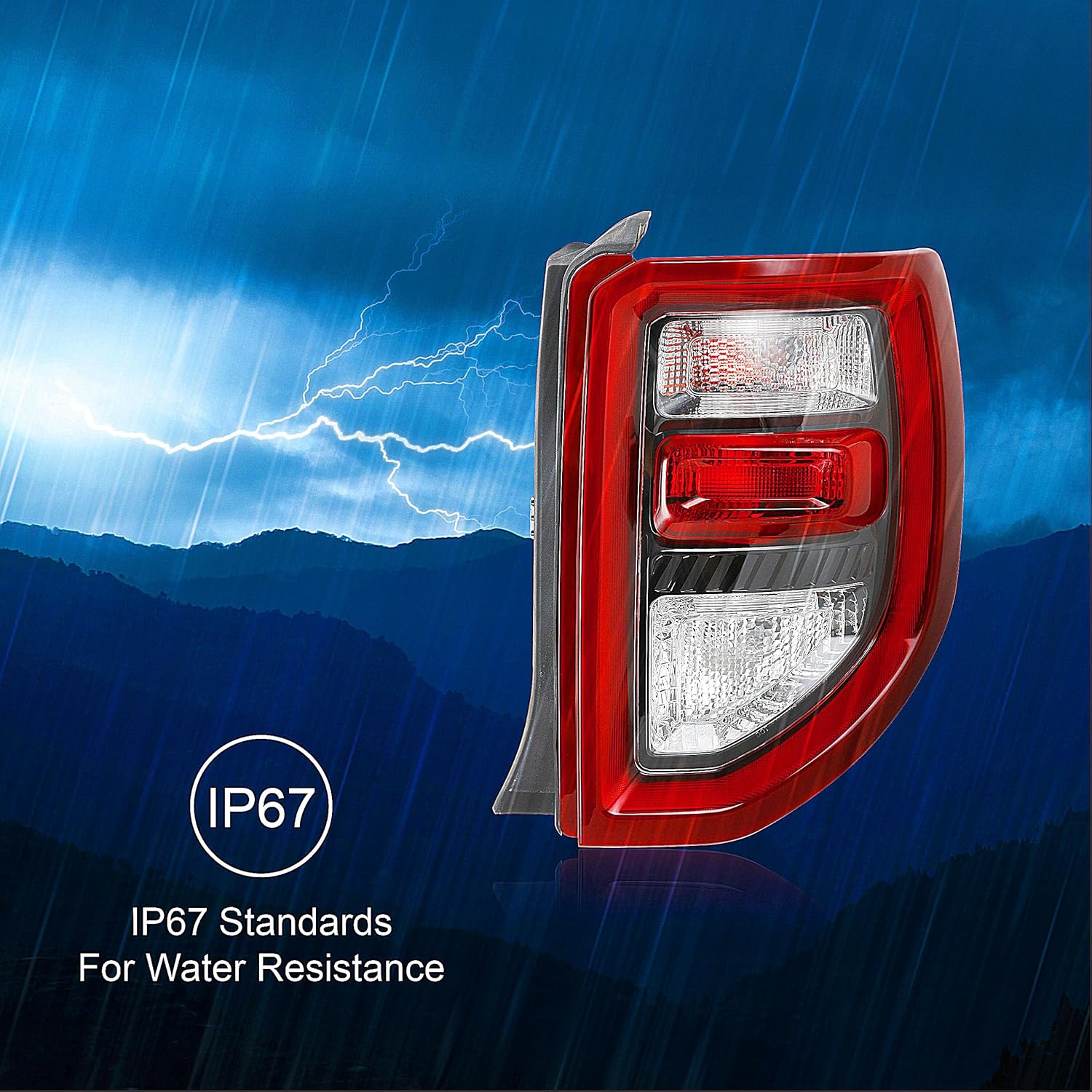 Halogen Tail Lights Assembly Includes Light Bulb Harness Compatible with Ford Bronco Sport 2021-2025 Original Model Taillight Rear Brake Lamp Signal Right Passenger Side M1PZ-13404-B