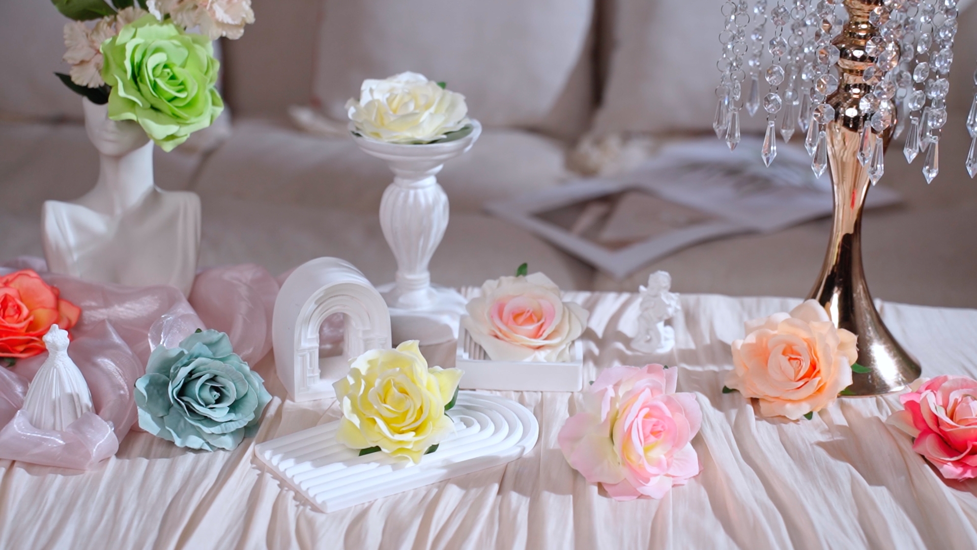 Amazon.com : Waydress 30 Packs 4 Inch Flower Hair Clip Rose 