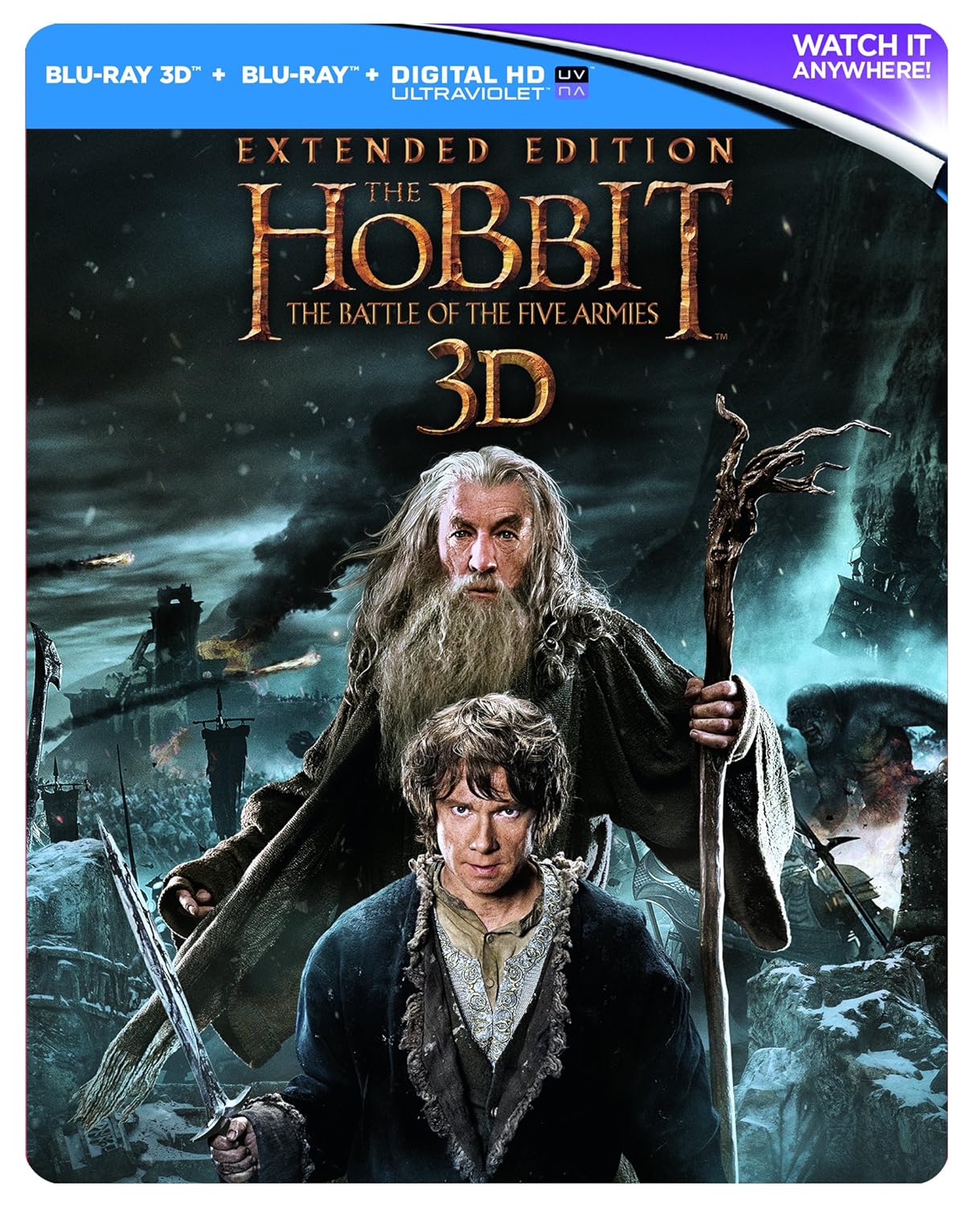 The Hobbit: The Battle Of The Five Armies - Extended Edition [Steelbook] [Blu-ray] [2014] [Region Free]