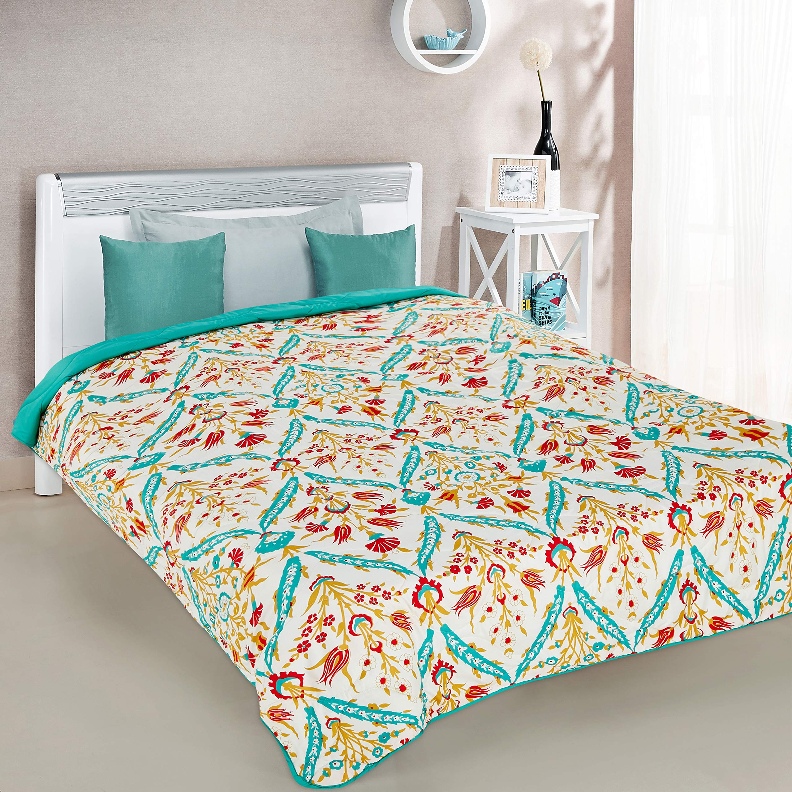 Amazon Brand - Solimo Microfibre Quilt AC Blanket/Comforter, 120 GSM,  Single (Royal Radiance, 150 x 230 cm) : Amazon.in