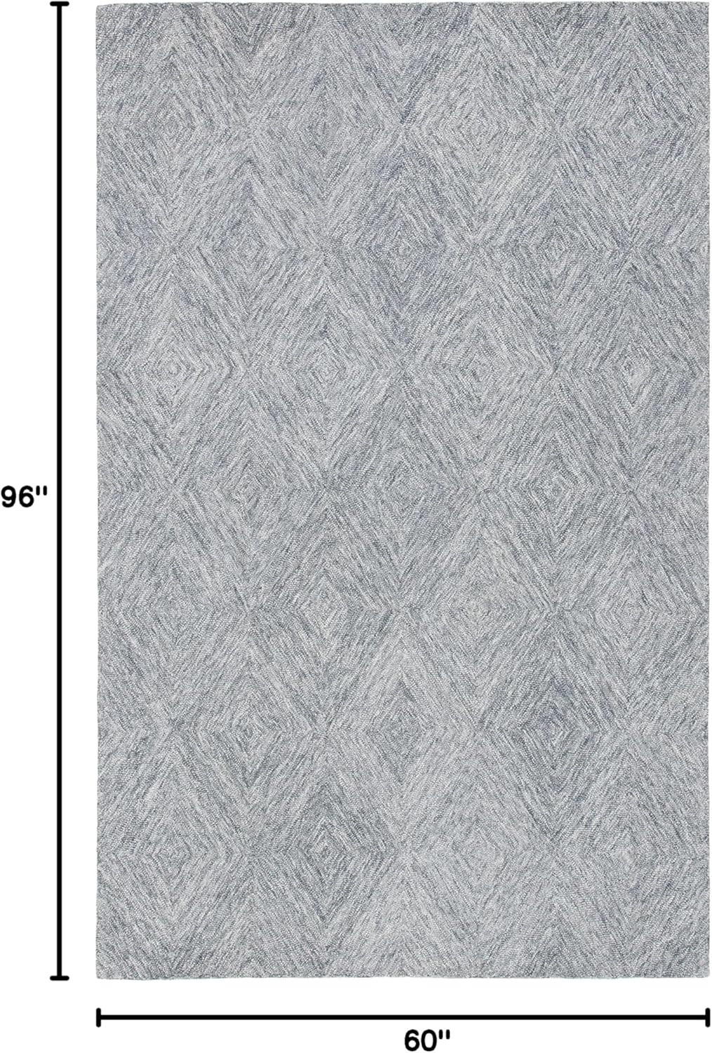 SAFAVIEH Metro Collection 5' x 8' Grey MET105F Handmade Premium Wool Living Room Dining Bedroom Area Rug