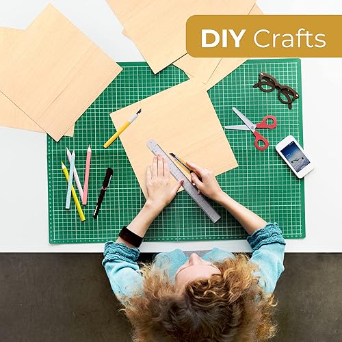 Miniatura 7 de Paquete de 12 hojas de balsa de 10 x 10 x 18 pulgadas para manualidades, perfectas para modelos arquitectónicos, dibujar, pintar madera, grabado de