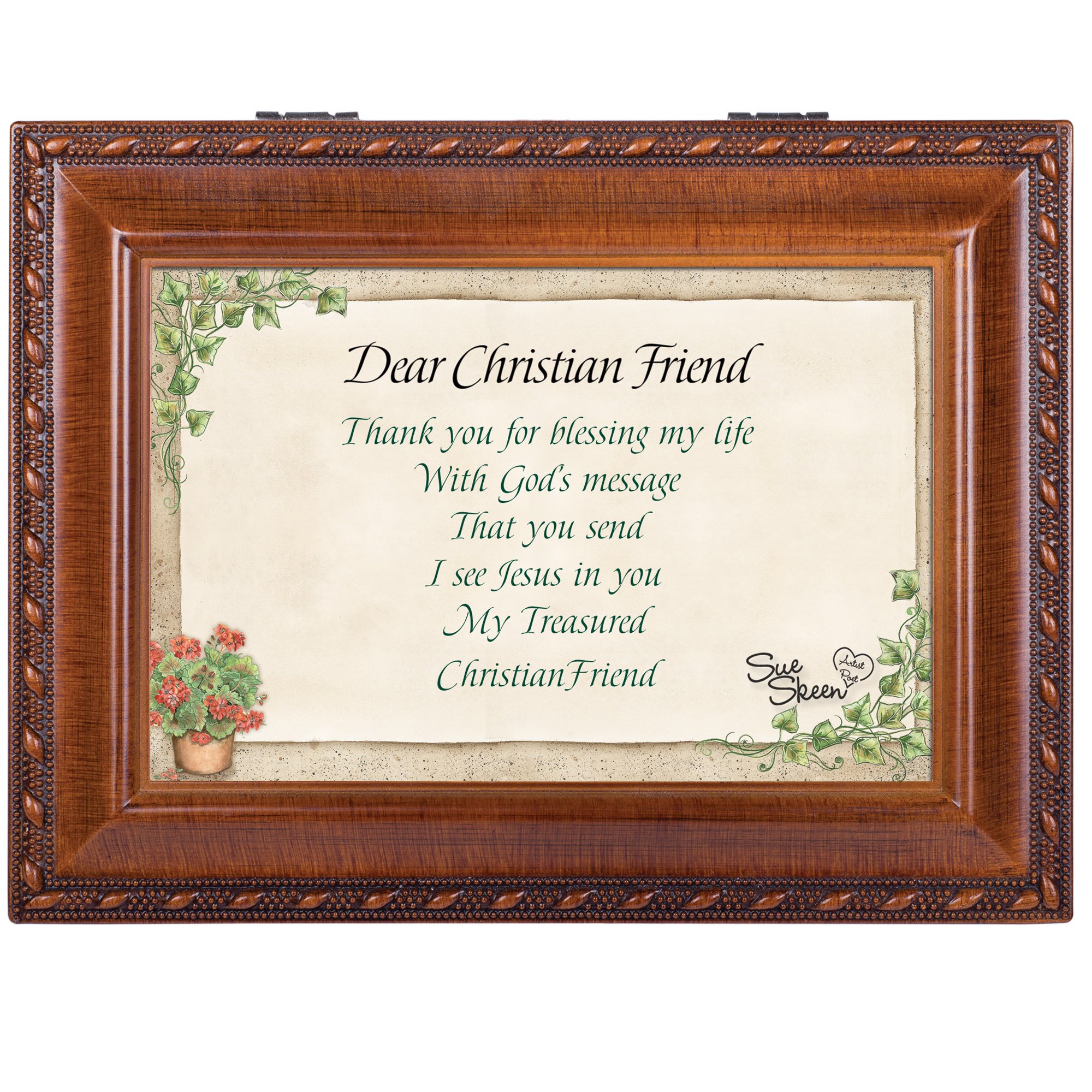 Cottage Garden I Am Blessed To Have A Friend Woodgrain Rope