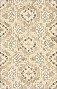 Oriental Weavers Anastasia Hand-Made Wool Area Rug - 68003-3'6" x 5'6" - in Beige/Ivory - Eclectic Global Style, Hand-Made Wool Rugs, Entrway, Bedroom Rug
