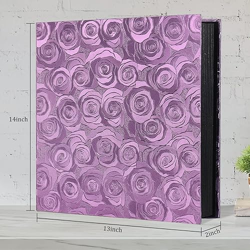 Vista 37 de Álbum de fotos de 100 x 6 pulgadas, 100 álbumes de fotos pequeñas, cubierta de cuero de primera calidad, página interior blanca, álbumes de fotos