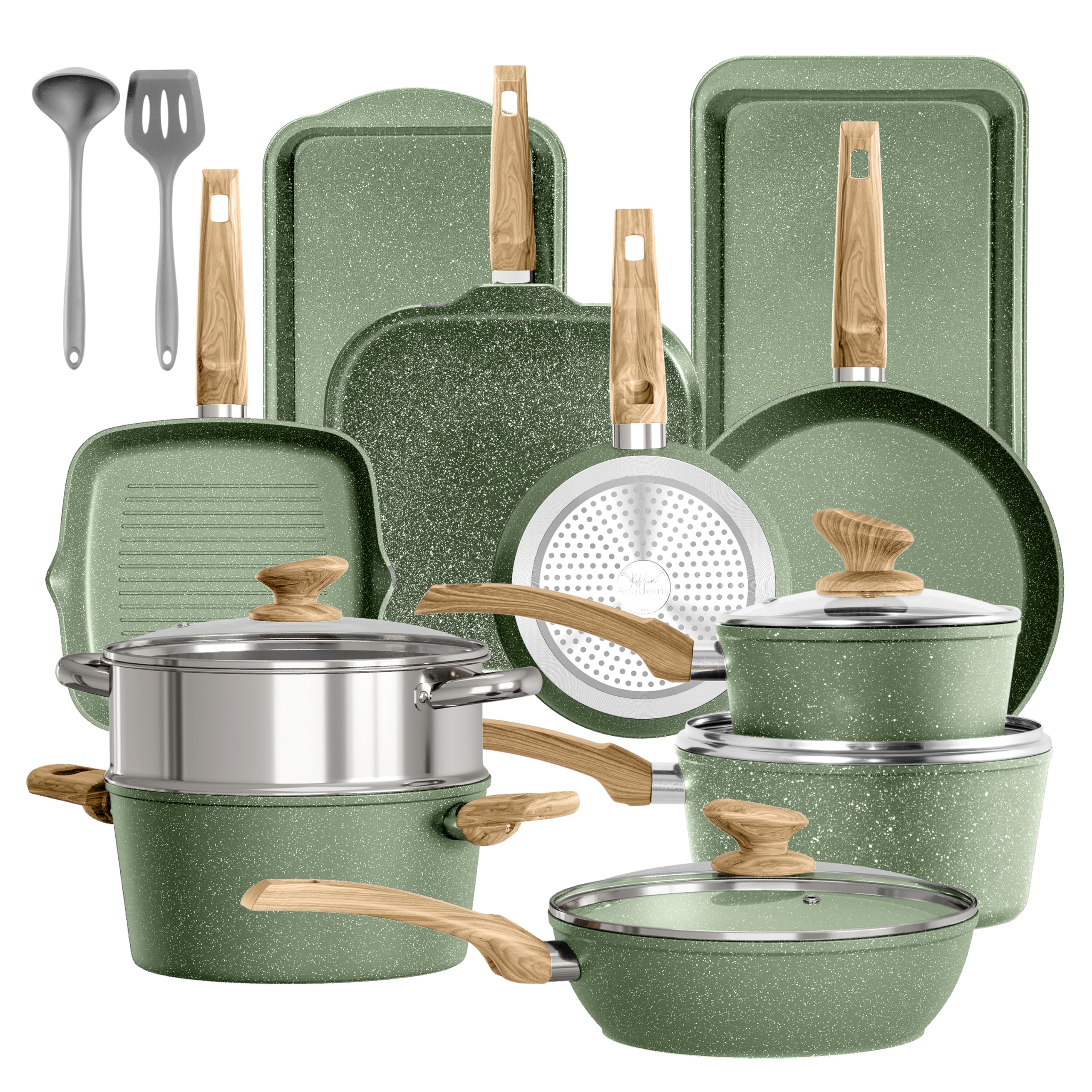 Kinghoff Set Di Pentole A Induzione 10 Pezzi In Acciaio Inox Satinato Con Manici Oro Rosa