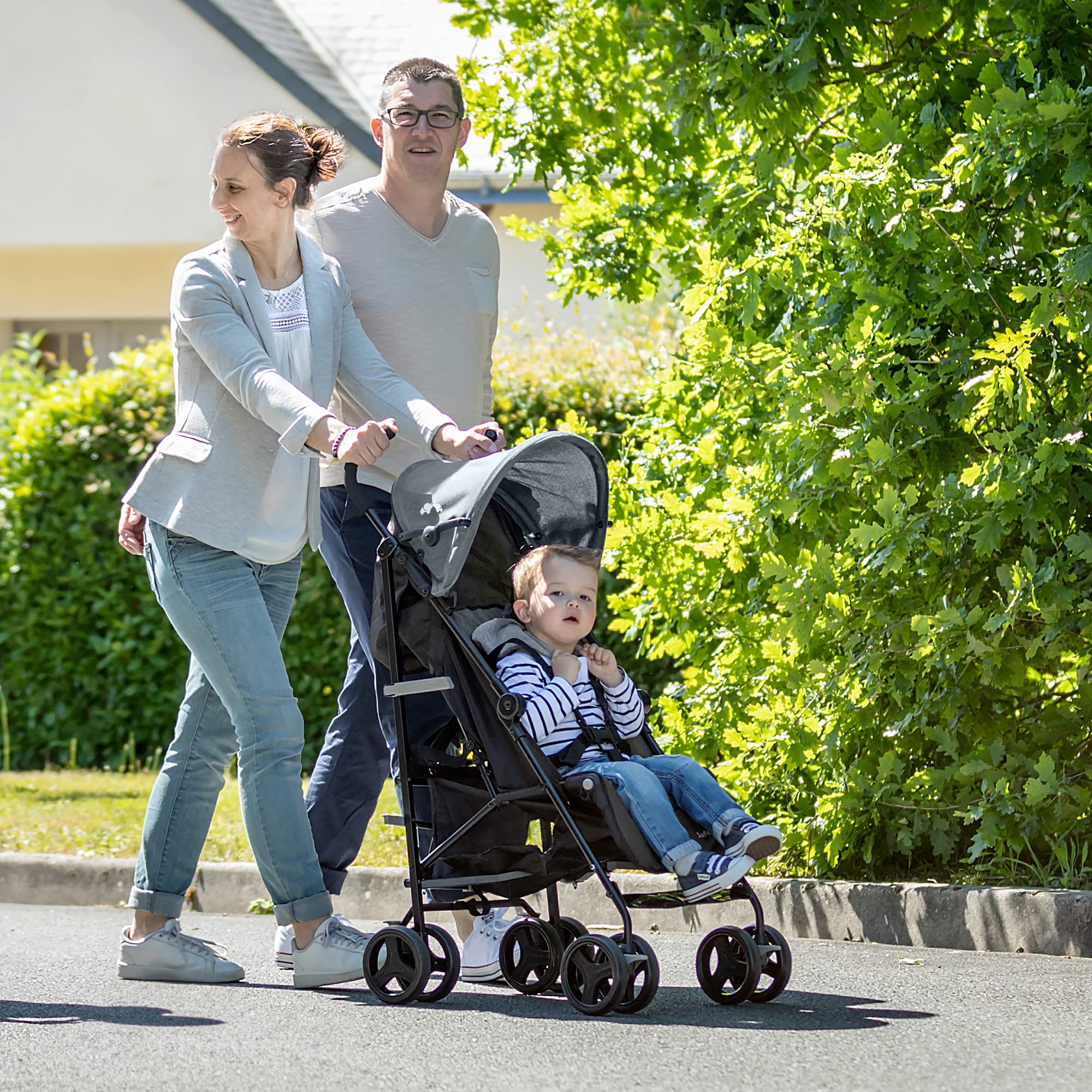 Bebeconfort Rainbow, Kinderwagen, Kompakt und Wendig, 6 Monaten bis 4 Jahre, bis zu 22 kg, Shadow Block (Multi)