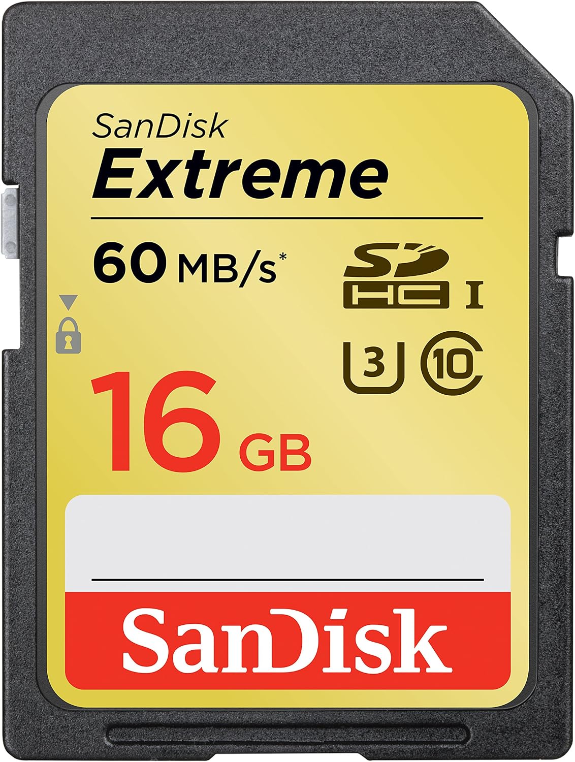 SanDisk Extreme 16GB UHS-I/U3 SDHC Memory Card Up To 60MB/s Read-SDSDXN-016G-G46 [Older Version]