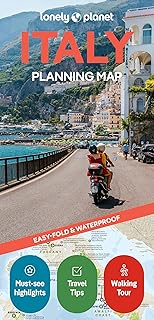 Lonely Planet Italy Planning Map: Durable, Waterproof, Easy-Fold Travel Map with Attractions, Itineraries & Transport Guide – Handy Slipcase for Japan Adventures