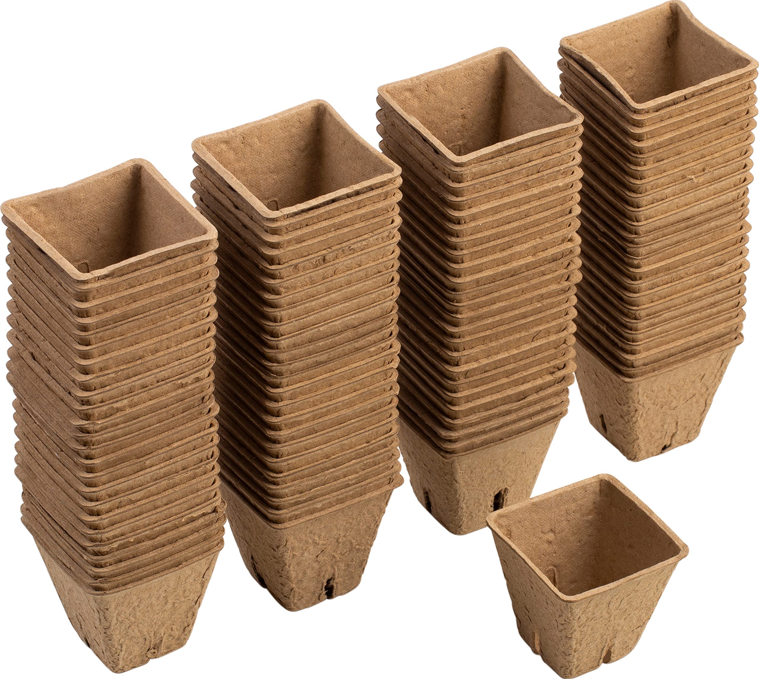 Vasi Da Coltivazione Biodegradabili 6x6 Cm - Set 96 Pezzi In Cellulosa Di Carta Per Semi E Piante