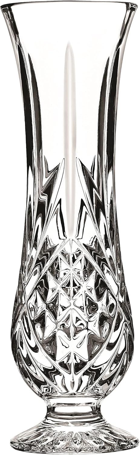Godinger Flower Vase, Glass Vase, Bud Vase, Vases for Flowers, Vases for Decor, Bud Vases - 2.5" x 8.3", Dublin Collection