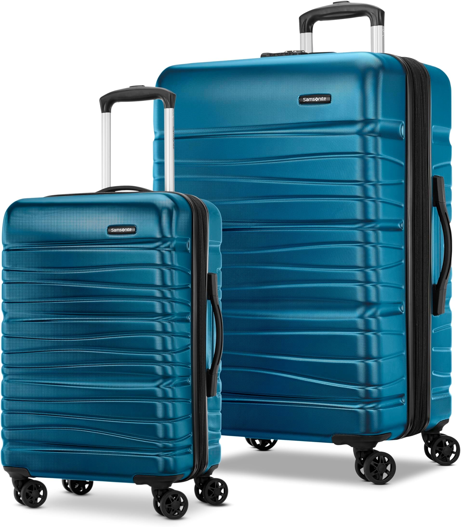 Samsonite Evolve SE Hardside Expandable with Double Spinner Wheels, 2PC SET (CO/L), Caribbean Blue