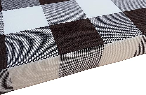 Miniatura 10 de Jininworl Cojín de banco de tamaño personalizado, patrón de cuadros a cuadros, espuma para tapicería de alta resistencia, cojín largo para sofá,