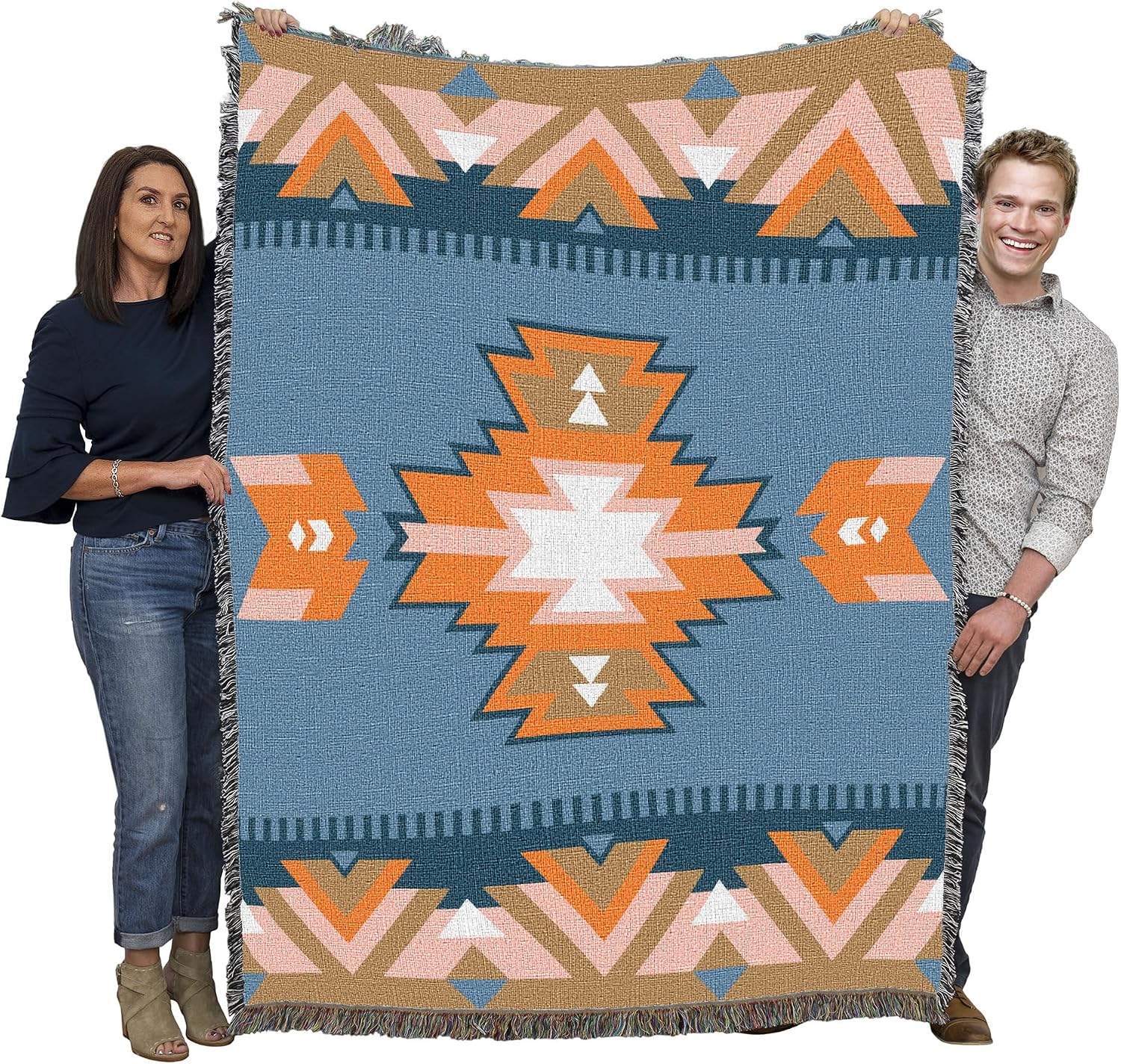 Pure Country Weavers Sunset Canyon - Western Tapestry Throw Blanket Woven from Cotton - Made in The USA (72x54)
