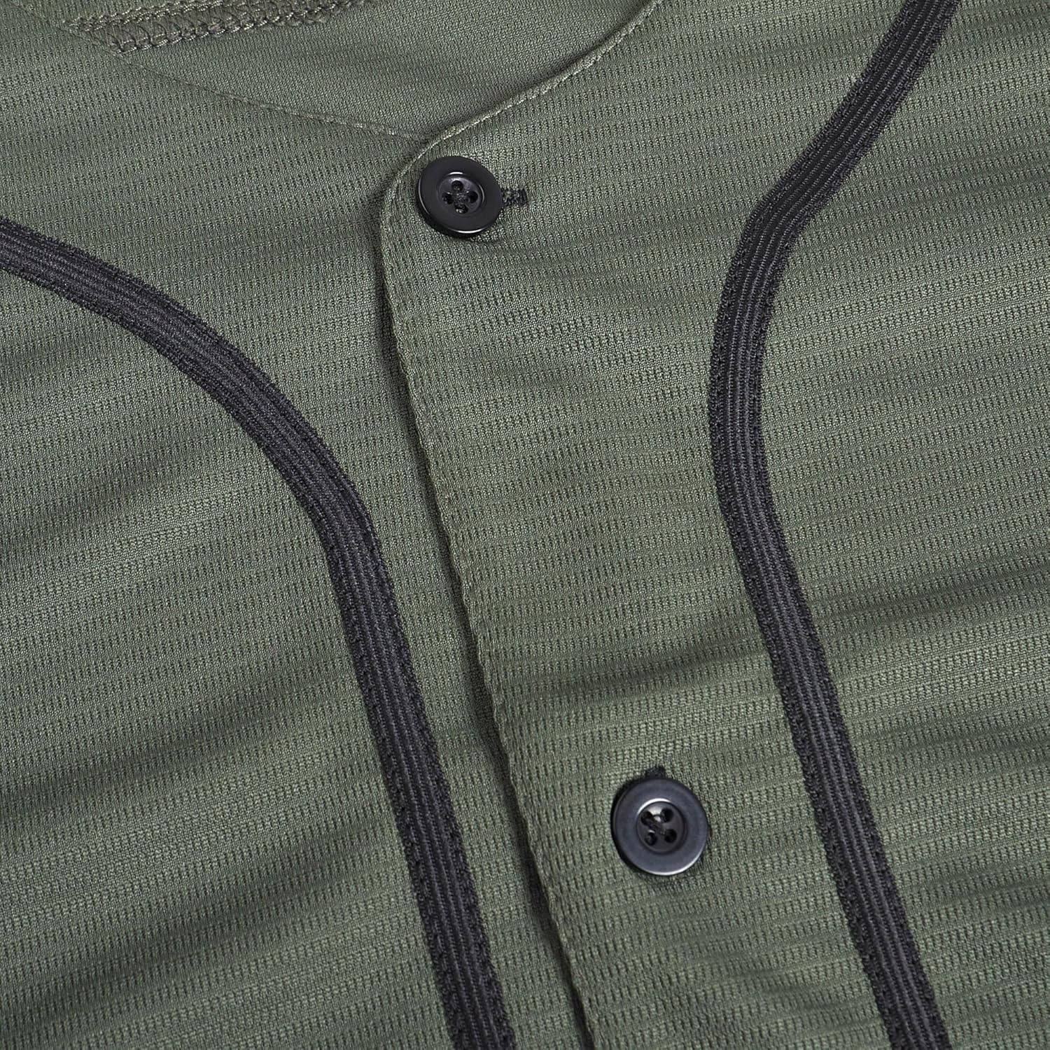 DEHANER Plain Blank Baseball Jerseys for Men Women Adult Hip Hop Hipster Button Down Shirts Sports Uniforms Outfits - Image 4