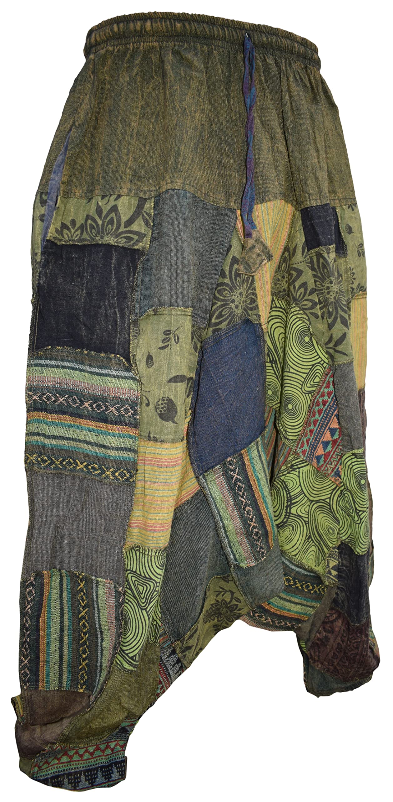 Gheri Herren Patchwork Stone Washed Yoga Bohemian Baggy Bedruckte Haremshose
