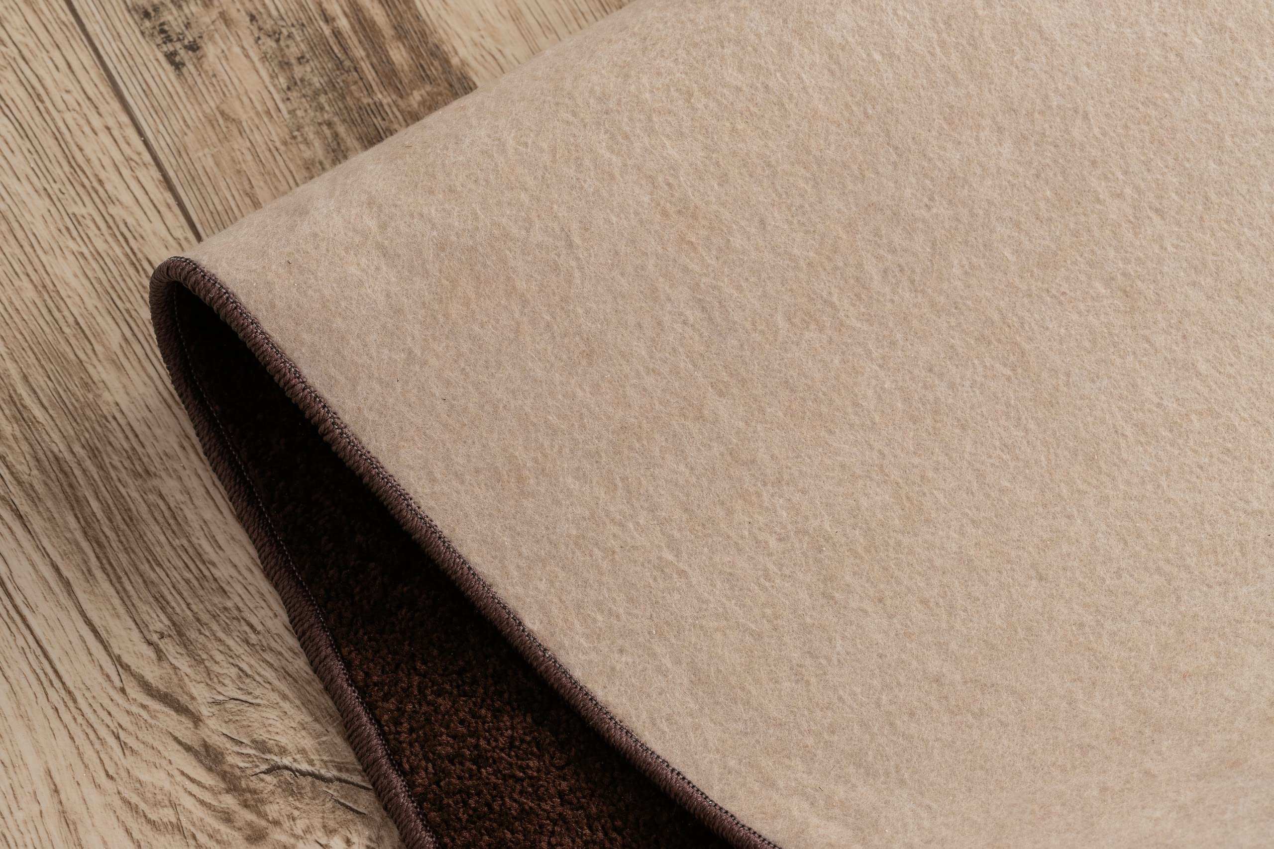 rugsx Passatoia ETON per cucina, corridoio, soggiorno, robusto, classico, marrone 90x470 cm