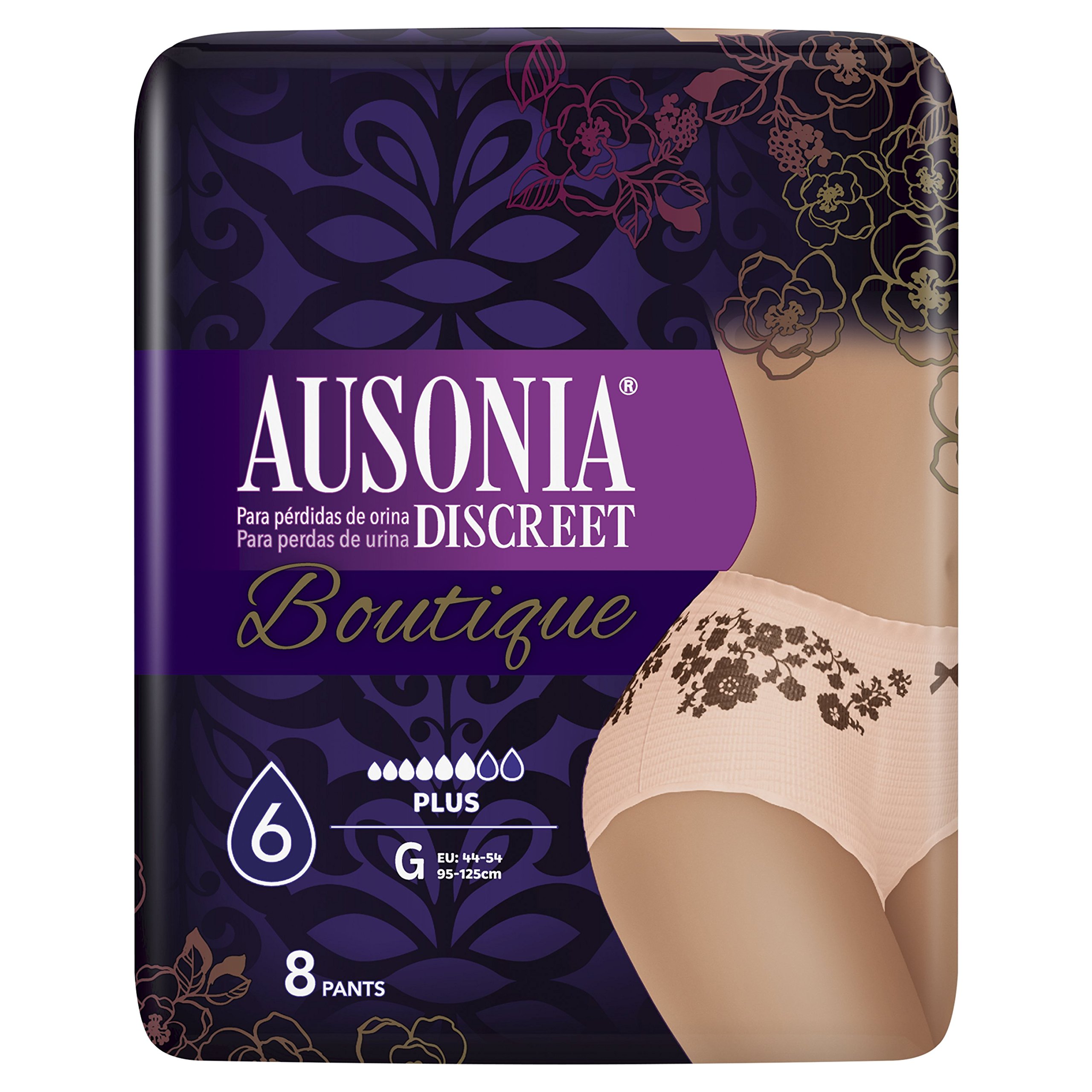 AUSONIADiscreet Boutique 8 X Black Urine Leakage Briefs - Block Odor And Moisture