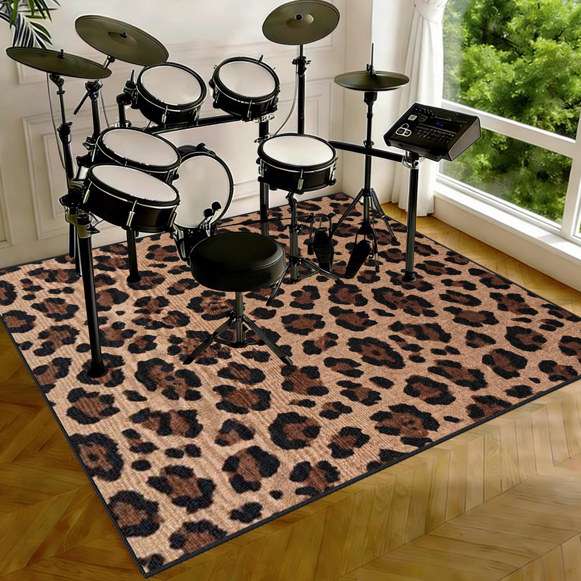 Elektroniczna mata perkusyjna dźwiękoszczelna mata bębnowa mata ochronna do akcesoriów perkusyjnych mata akustyczna mata podłogowa do instrumentów muzycznych 140 x 120 cm