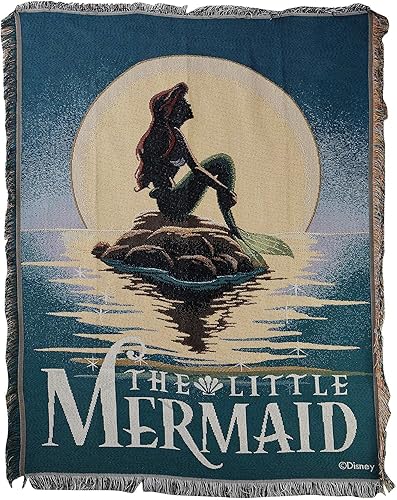 Miniatura 1 de Disney The Little Mermaid, manta de tapiz tejida "Póster", 48 x 60 pulgadas, multicolor