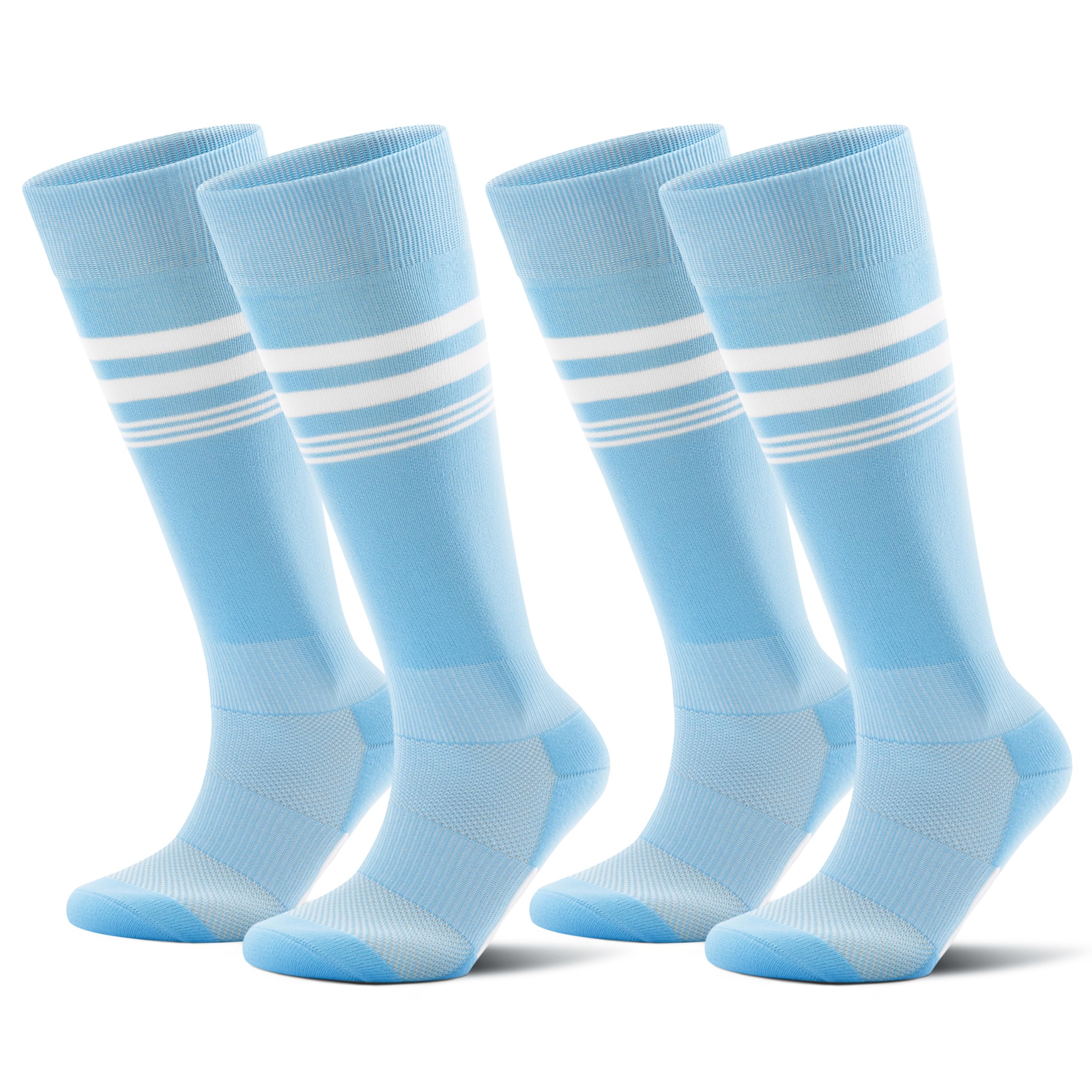 CS CELERSPORT Striped Soccer Athletic Knee High Socks for Kids Youth Adult