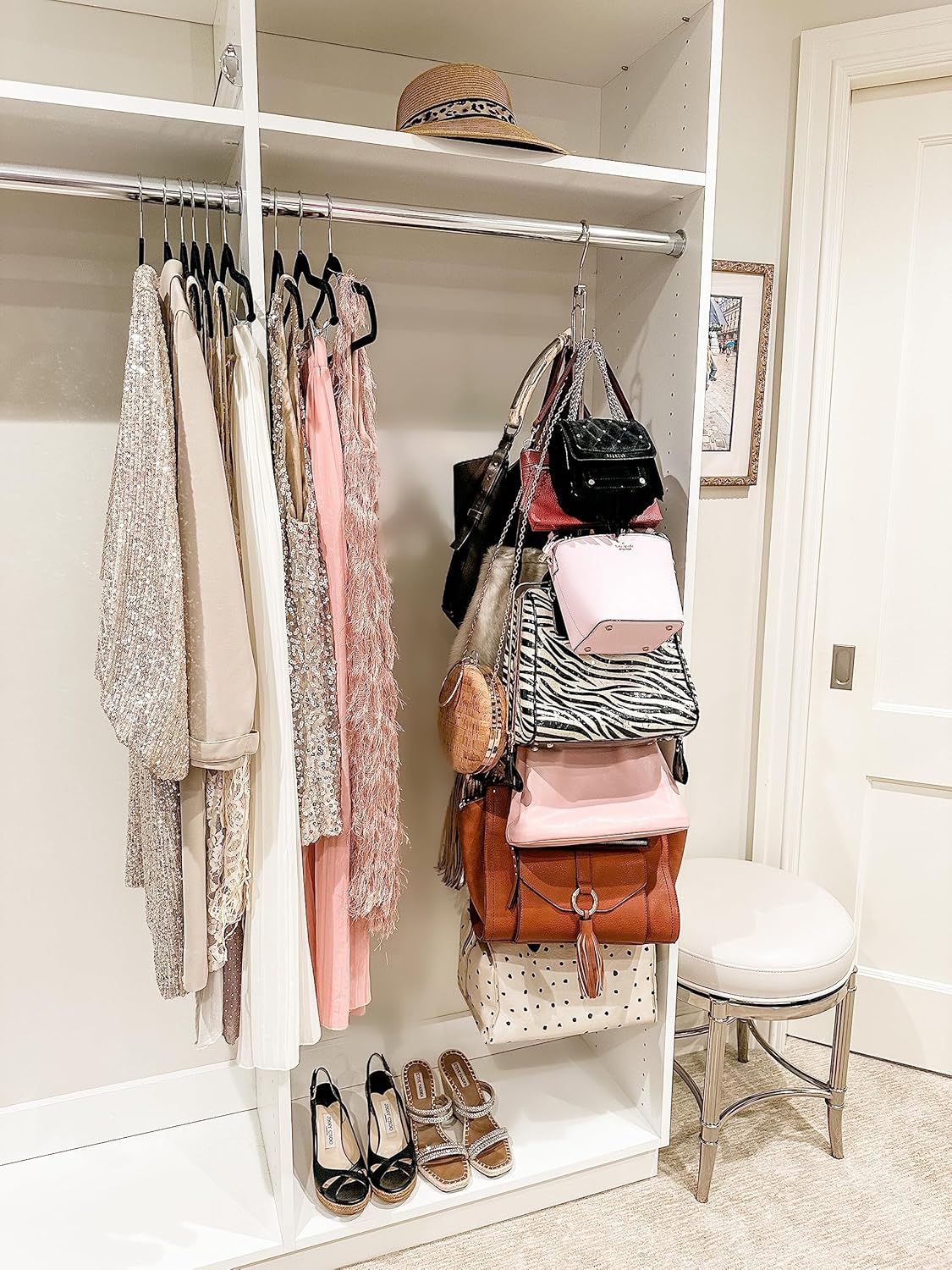 Over Door and Closet Purse Hanger Organizer- 12++ Max Purse