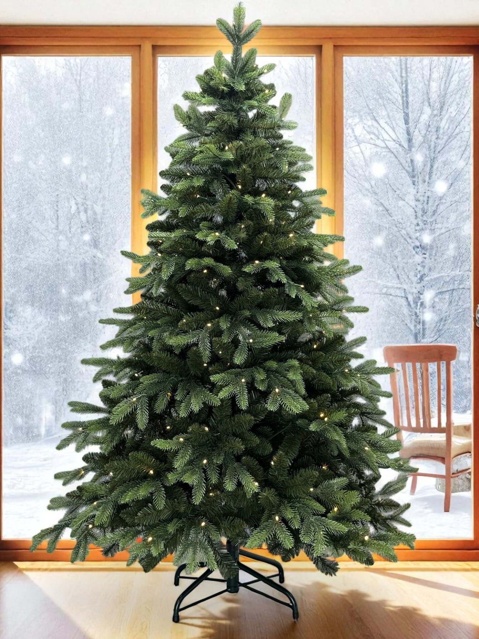 Sapin de Noël artificiel avec éclairage 150 cm