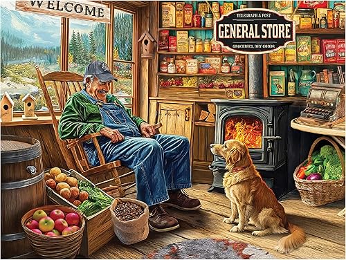 White Mountain The General Store - Rompecabezas vintage de 500 piezas para adultos