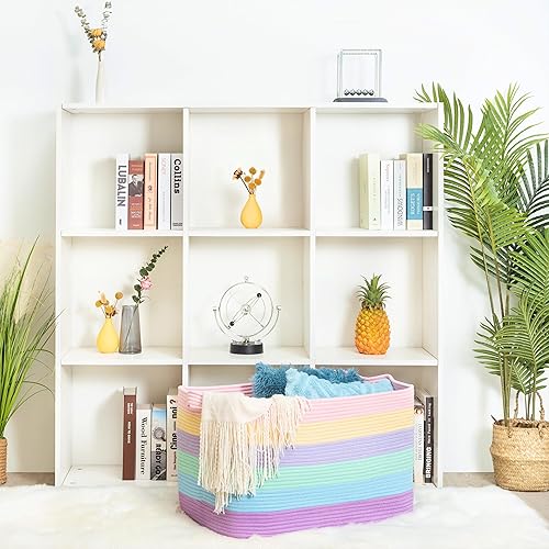 Miniatura 3 de MINTWOOD Design Cesta de almacenamiento rectangular de 22 pulgadas con asas para lavandería, toallas de piscina y zapatos, organizador de juguetes