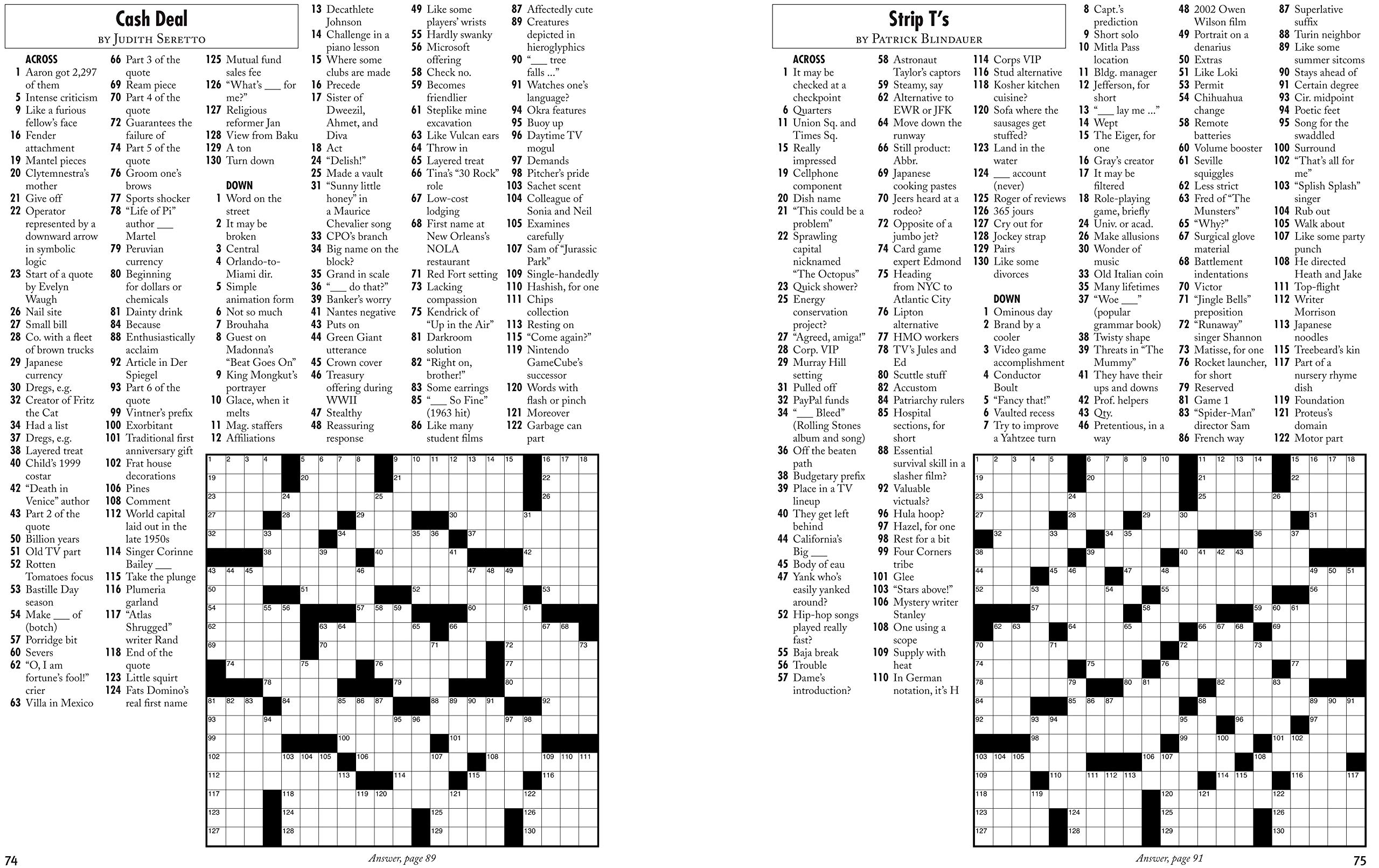 The Wall Street Journal Blue-Chip Sunday Crosswords: 72 AAA-Rated Puzzles (Wall Street Journal Crosswords, 2) - Image 4