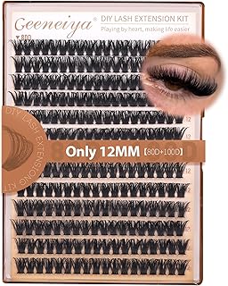 Geeneiya Extensiones de pestañas en racimo de...