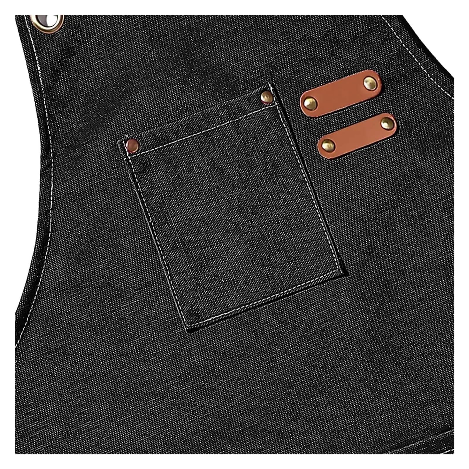 Delantal Delantales de chef for hombre y mujer con bolsillos grandes, lona algodón, espalda cruzada, resistentes ajustables