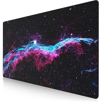 CSL - Oversized Mouse Mat Gaming Titanwolf 1200 x 600 mm - L Large Mouse Mat - Table Mat Large Size - Improves Precision and Speed - XXL for Logitech Mouse and Keyboard - Veil Nebula