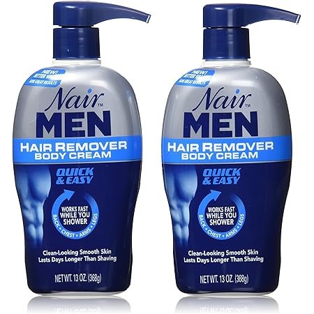 Nair Men Hair Removal Body Cream 13 oz (Pack of 2)