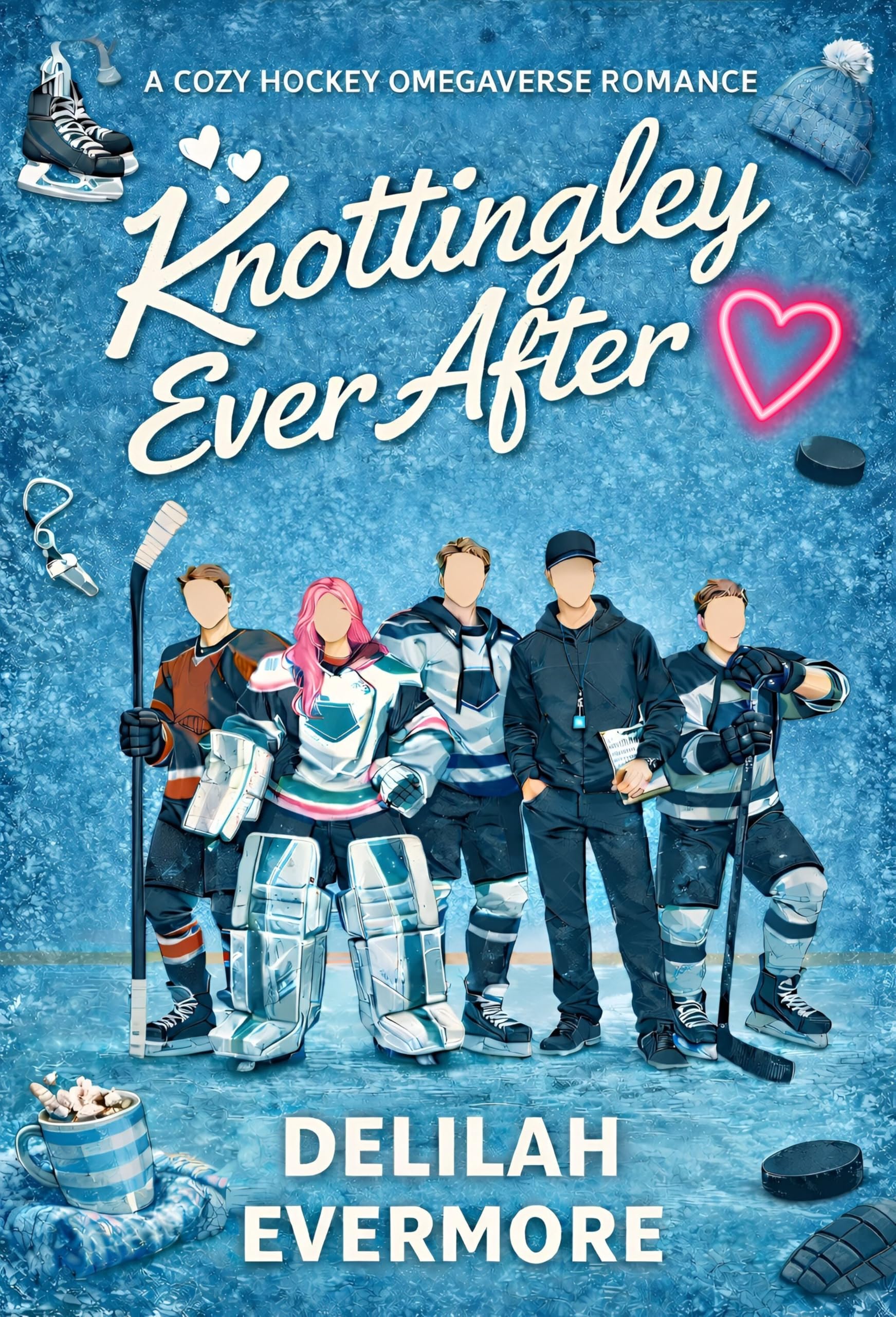 Knottingley Ever After : A Cozy Hockey Omegaverse Romance (Pucking Knot League Book 1)