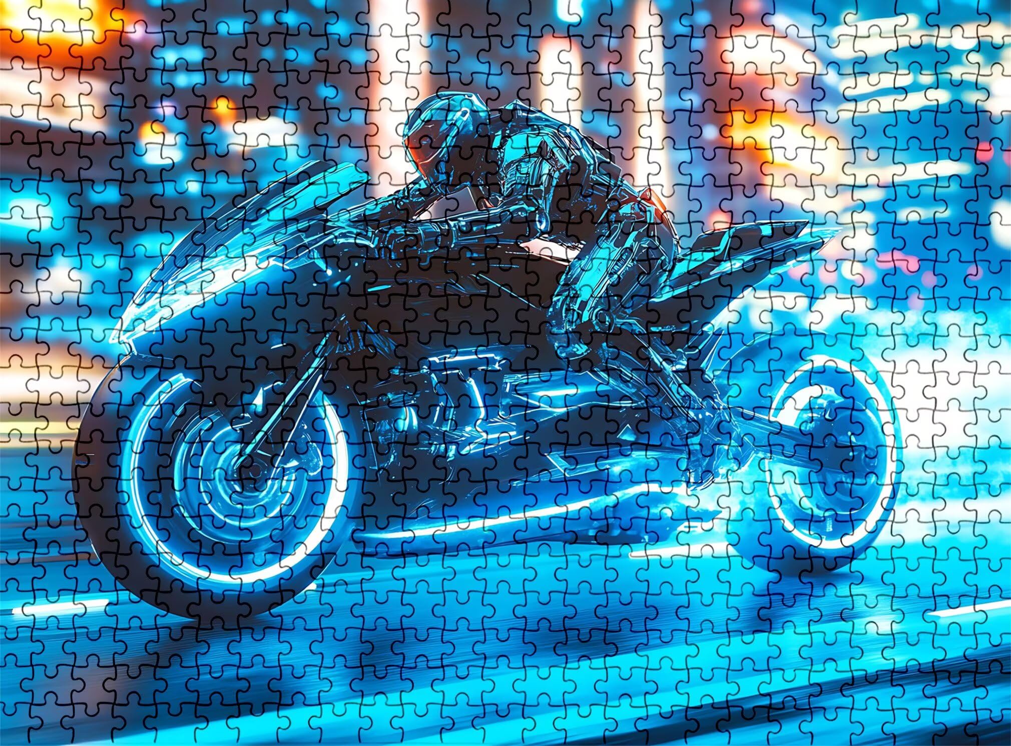 Puzzle 2000 elementów, drewniane puzzle dla dorosłych, auto, fantazyjne, klasyczne puzzle 99,5 x 70,5 cm, gra rodzinna, redukcja stresu, gra myśląca, dla miłośników puzzli, W0-39