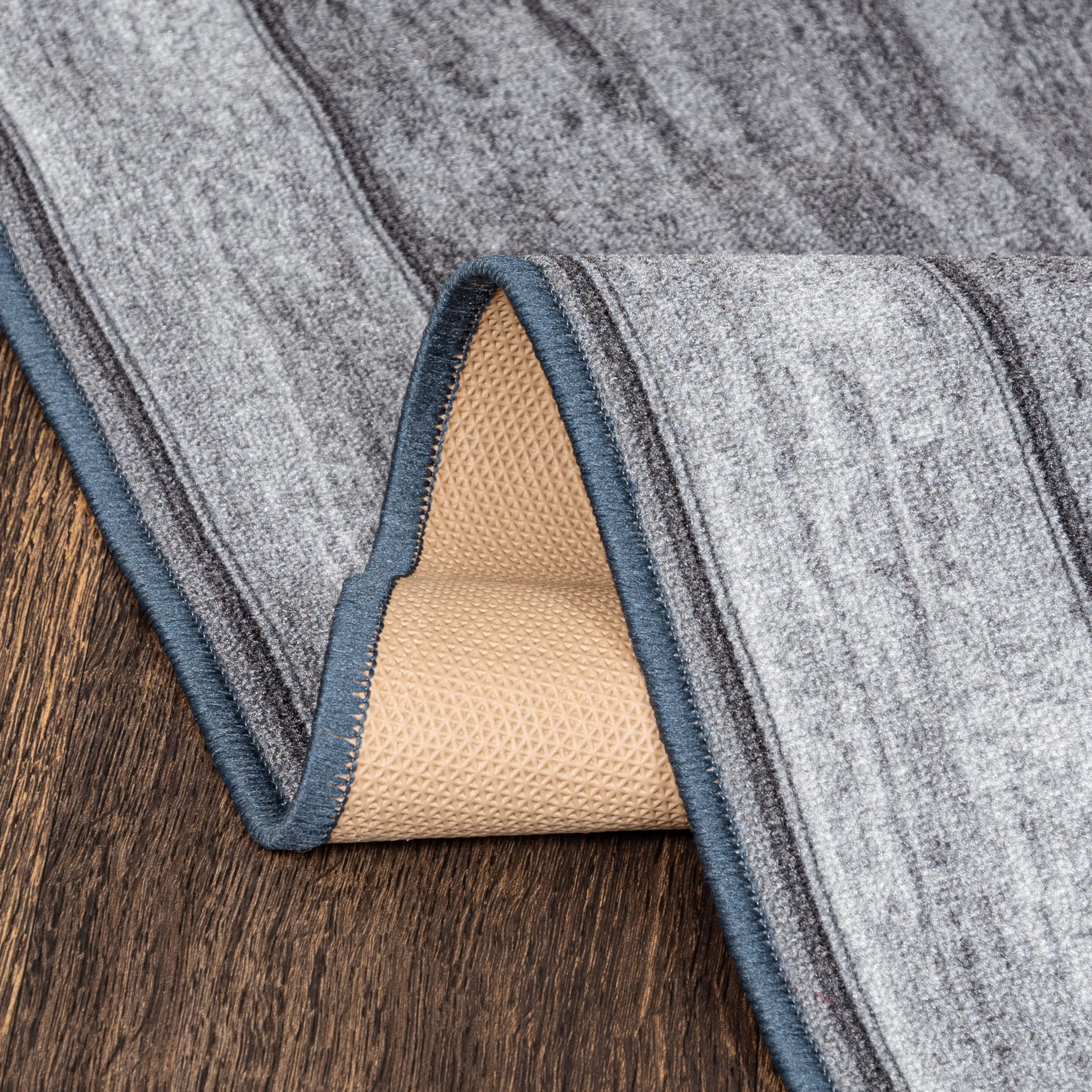 Mazovia rutschfest Teppich Läufer Flur - Modern Muster Teppichläufer - Kurzflor Flurläufer für Vorzimmer, Küche - ÖKO-TEX Zertifiziert - Meterware Grau - 67 x 400 cm
