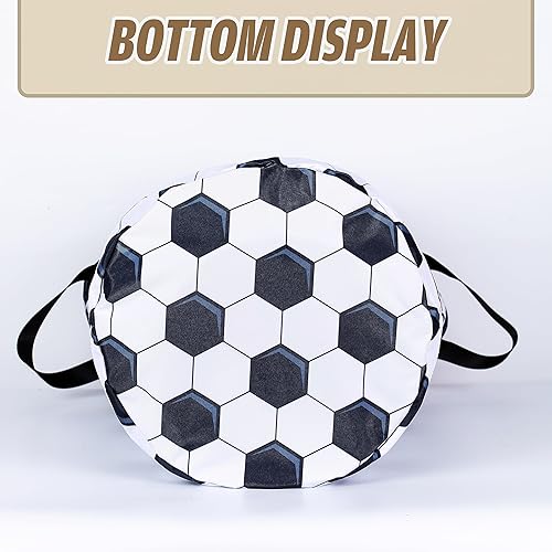Miniatura 4 de Cesta de lavandería de fútbol para deportes, plegable, impermeable, de tela Oxford, cesta de lavandería, cubo de almacenamiento de ropa, organizador
