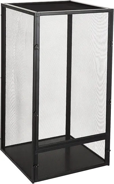 Terrario Vertical de Aluminio Anticorrosión para Reptiles, 40x40x76 cm