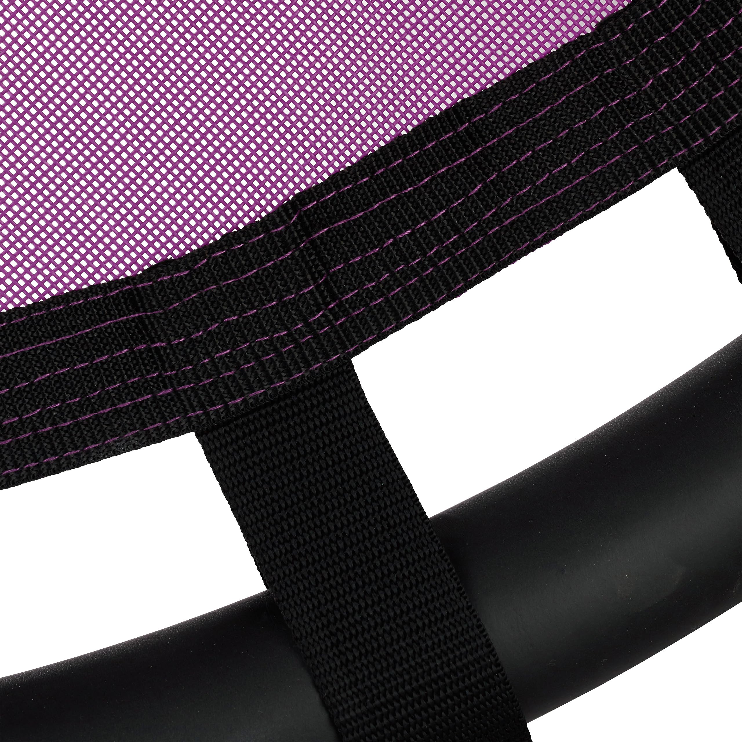 Relaxdays Columpio Jardín Nido de Altura Ajustable para Niños y Adultos, hasta 100 kg, Morado, ø 80 cm