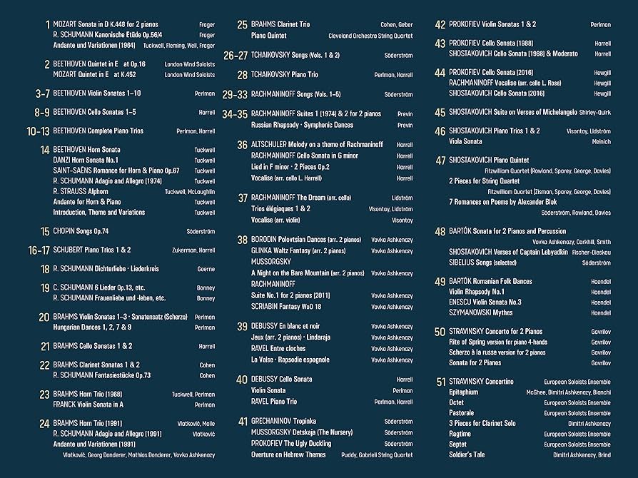 クラシック Ashkenazy Complete Chamber and Lieder Amazon.co.jp: Vladimir Ashkenazy Complete Chamber Music