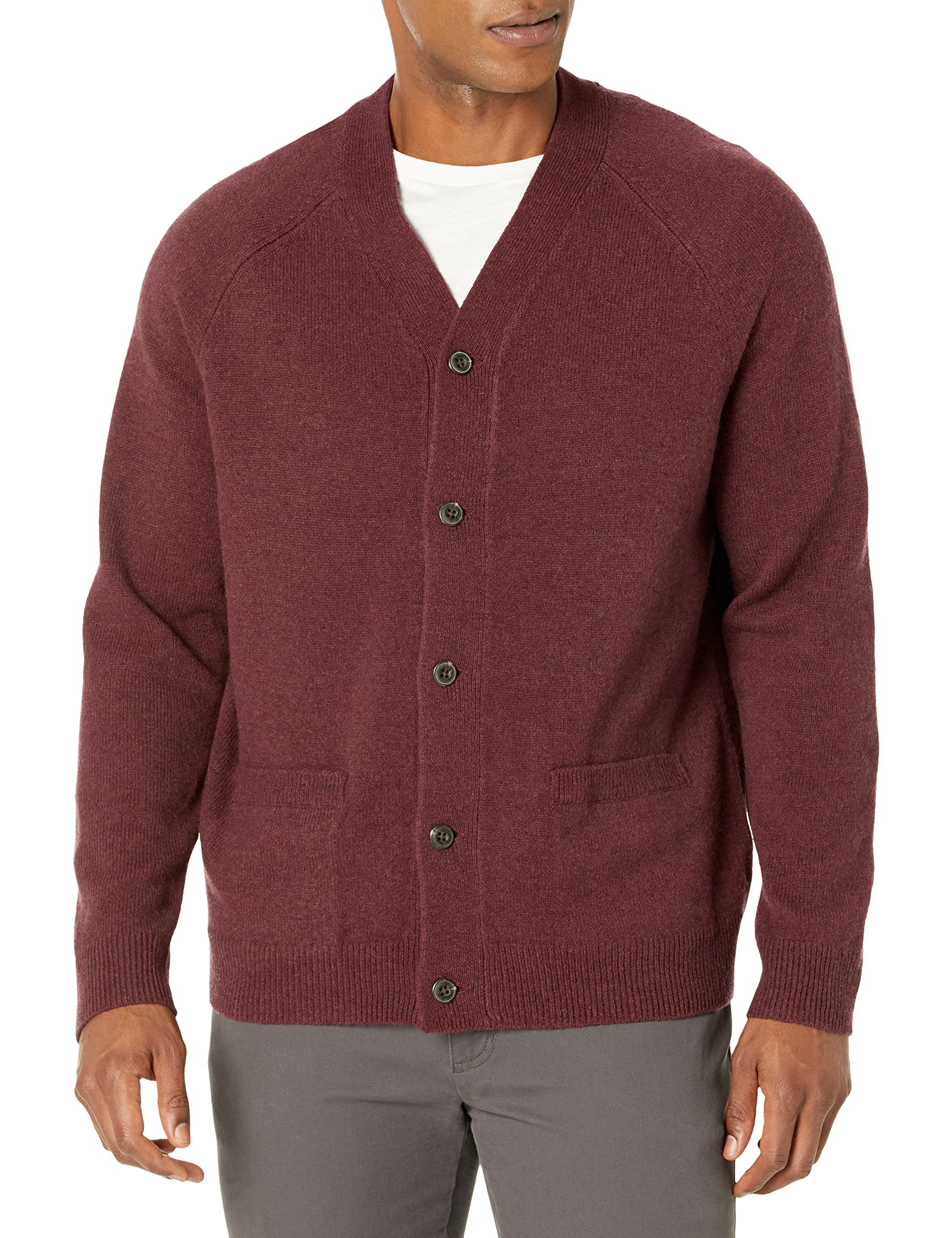 Amazon Essentials Men's Lambswool Cardigan