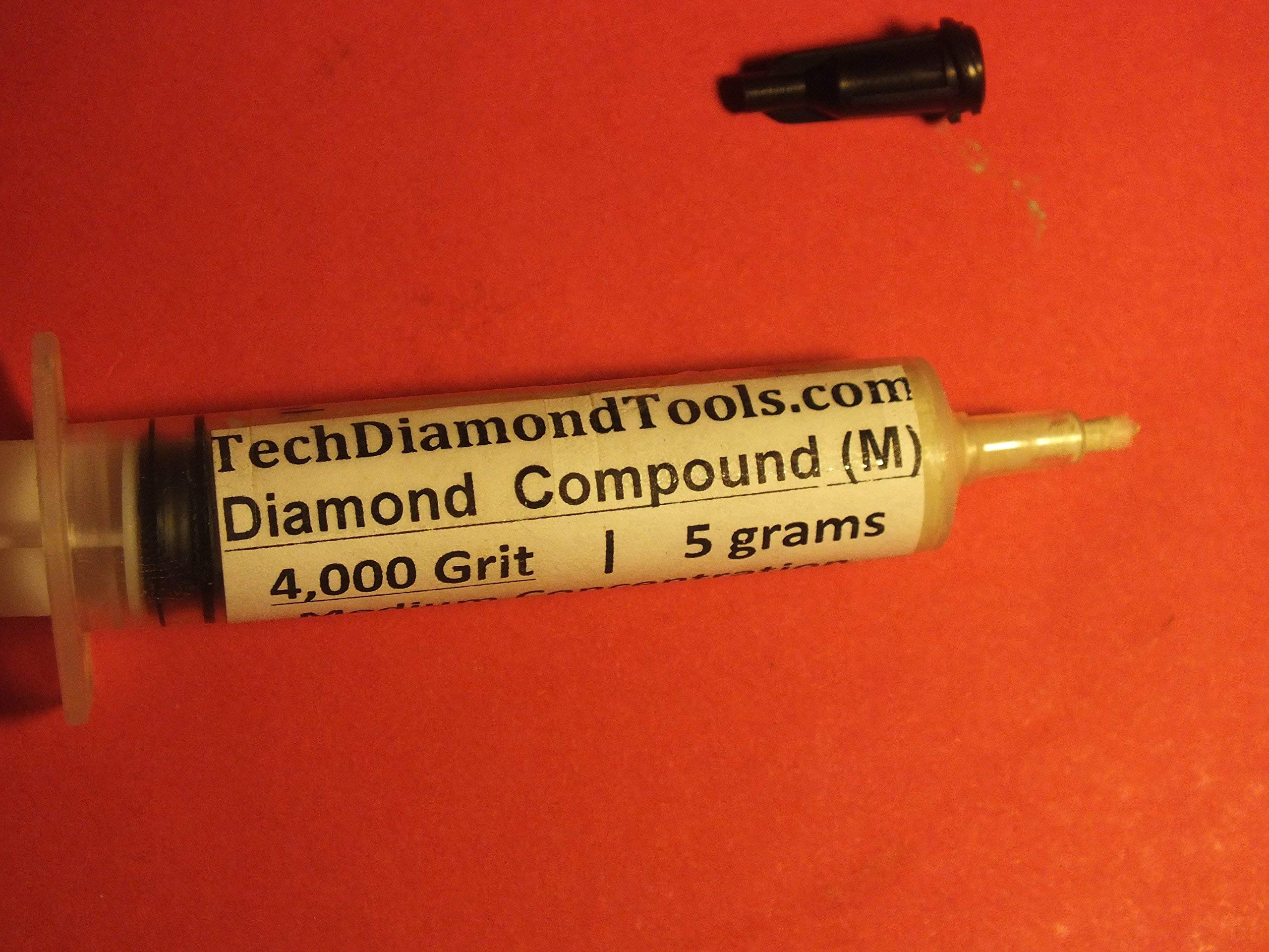 TechDiamondTools Diamant-Polierpaste Set mit 3 Spritzen x 5 Gramm (M), Diamant-Poliermasse, Größen 2000 4000 8000 Mesh mit mittlerer – 25% Konzentration von Diamantpulver