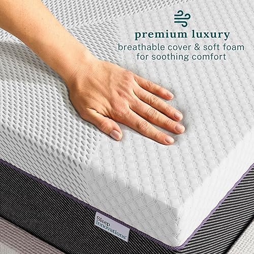 Miniatura 5 de Sleep Innovations Shiloh - Colchón de espuma viscoelástica de té verde de 14 pulgadas, tamaño matrimonial, cama en una caja, sensación media