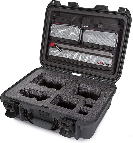 Nanuk Estuche rígido impermeable 920 con organizador de tapa para cámara Sony A7R Size - Grafito (920-SON7)