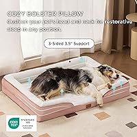 Vista 266 de Bedsure - Cama ortopédica extragrande para perros, sofá cama lavable para perros extragrandes, espuma de soporte con funda extraíble y lavable, negro