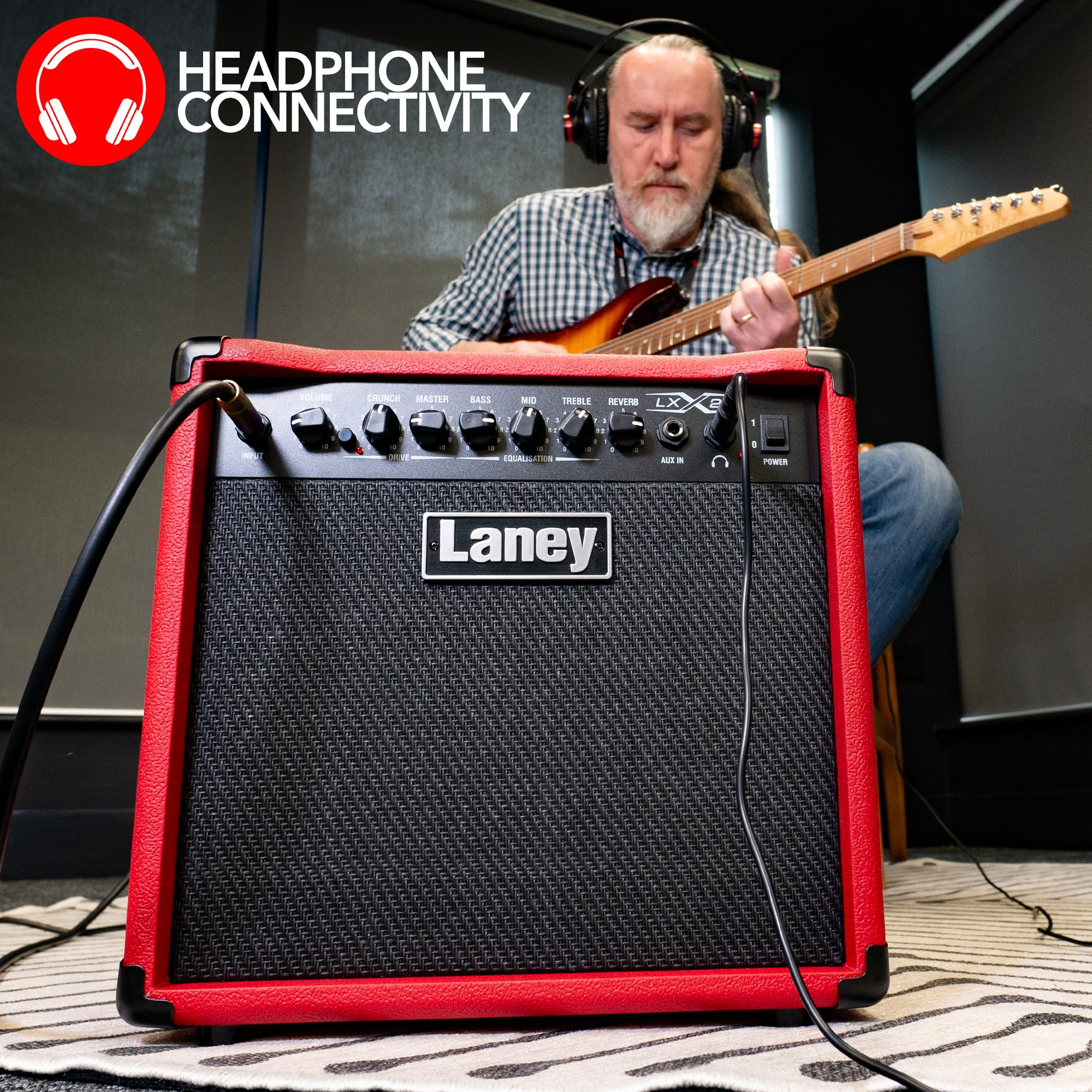 Laney LX20R LX Series - Guitar Combo Amp - 20 Watt - Red